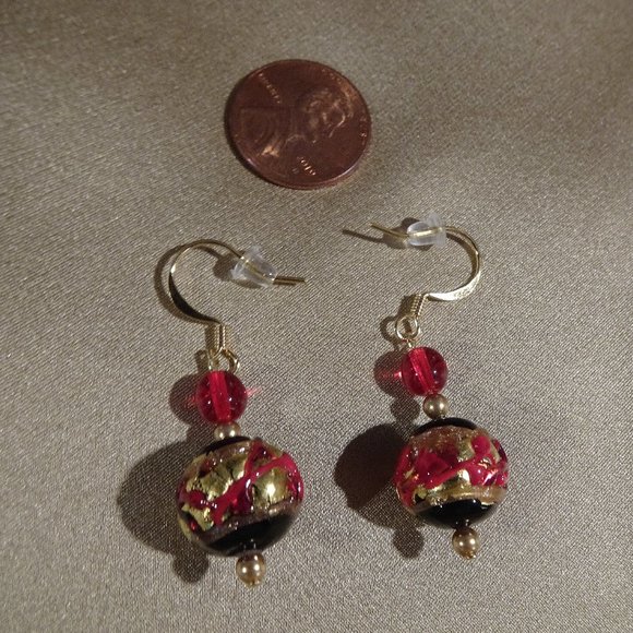 Handcrafted Murano earrings in drop style & 5 color options - Picture 5 of 15